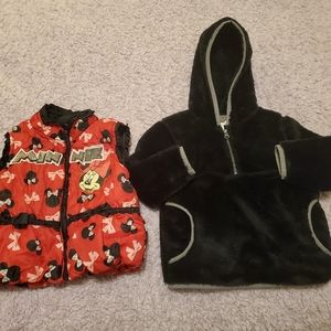 18 Month Minnie Mouse Vest and Fuzzy Jacket